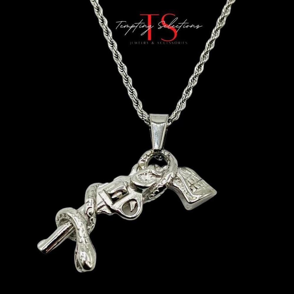 Stainless Steel Necklace With Snake 5ef3